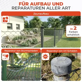 qualinos Maschendrahtzaun 34 x 30 cm Grün/Metall