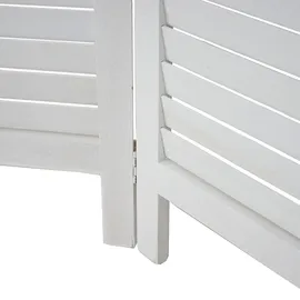 Mendler Paravent HWC-A84, Raumteiler Trennwand Sichtschutz, Ornamente 170x161cm ~ weiß