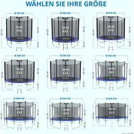 Kinetic Sports Trampolin Outdoor Salto Plus 183 cm blau