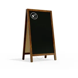 ALLboards Kundenstopper – lackierter Holzrahmen 78x44 cm - Schwarz/Braun