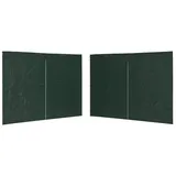 vidaXL Partyzelt-Seitenwände 2 Stück Reißverschluss PE Grün