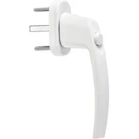 SOTech 5 Stück Fenstergriff 45° Raster mit Druckknopf ALU WEISS - weiß