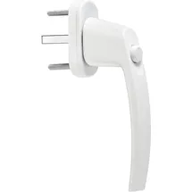 SOTech 5 Stück Fenstergriff 45° Raster mit Druckknopf ALU WEISS - weiß