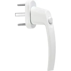 SOTech 5 Stück Fenstergriff 45° Raster mit Druckknopf ALU WEISS - weiß