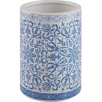 Beliani Badezimmer Set 3-teilig Keramik blau / weiß CARORA