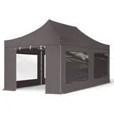 TOOLPORT Faltpavillon 3 x 6 m inkl. 4 Seitenteile Grau