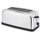 Edelstahl Langschlitz Toaster H.Koenig TOS28 für 4 Scheiben Toast Toastautomat
