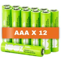 100% PeakPower PeakPower Akku AAA | 12 Stück Batterien
