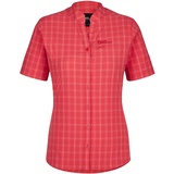 Jack Wolfskin Norbo S/S Shirt Women M rot vibrant red check