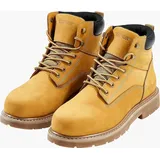 Vevor Arbeitsstiefel mit Stahlkappe, US-Größe 12, Arbeitsschuhe für Herren, Sicherheitsschuhe, leichte und atmungsaktive Herrenstiefel mit Gummisohle für Industrie und Bau, Braun Gelb