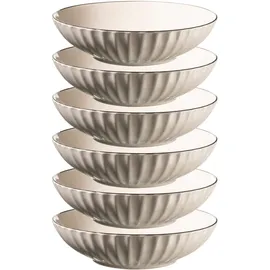 Mäser Suppenteller tief 20,5 cm weiß 6er Set