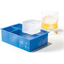 HENDI Eiswürfelform, XL Würfel, Erstellt 6 große (±5x5x5 cm), Eiswürfelschaleeinfache, Eiskugelform, 170x110x(H)52mm, Silikon