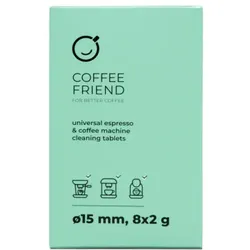 Universal Espresso- & Kaffeemaschinen-Reinigungstabletten Coffee Friend, 8 Stk.