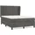 vidaXL Boxspringbett 140 x 200 cm Dunkelgrau