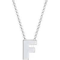 Elli Halskette Damen Buchstabe F Initialen Minimal in 925 Sterling Silber