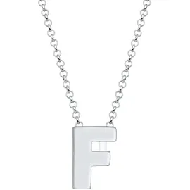 Elli Halskette Damen Buchstabe F Initialen Minimal in 925 Sterling Silber