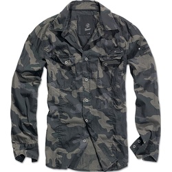 Brandit Slimfit, Hemd - Darkcamo - M