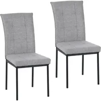 Hti-Living Stuhl Matthew Hellgrau 2er-Set