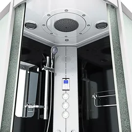 AcquaVapore Duschkabine Dusche D46-03M1 Komplettdusche Fertigdusche 80x80 cm - Schwarz