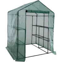 Estexo Gewächshaus Tomatengewächshaus Frühbeet Treibhaus Frühbeet Foliengewächshaus 143x143x195 cm