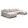 petits-meubles U-Sofa 5-sitzig umbaubar Truhe Jonas Cord Blanc Cassé - Weiß