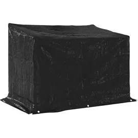 vidaXL Brennholzregal mit Regenschutz 150,5x100,5x110,5 cm, - Schwarz