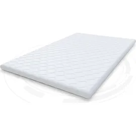 Fdm Topper 200 x 200 cm Matratzenauflage mit Kokos Visco-Schaum 7 Zonen Höhe ca 6 cm H2 H4 Matratzenschoner Premium Bezug