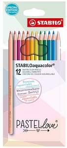 STABILO Oaquacolor Aquarellstifte farbsortiert, 12 St.