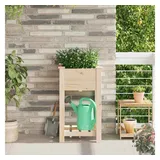 vidaXL Pflanzkasten 45 x 45 x 76,5 cm Beige