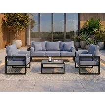 beautysofa VERDINO Garten-Lounge-Set grau
