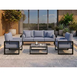 beautysofa VERDINO Garten-Lounge-Set grau