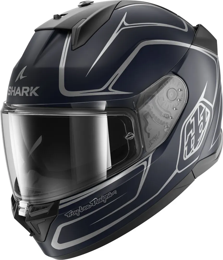 Shark D-Skwal 3 Drone Helm, blauw-zilver, XL Voorman