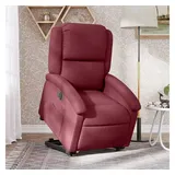 vidaXL Relaxsessel mit Aufstehhilfe Elektrisch Polyester 47 x 99,5 x 75,5 cm Weinrot