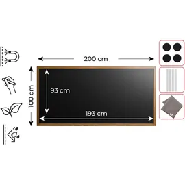 ALLboards Kreidetafel 200 x 100 cm Schwarz