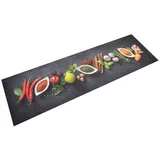 vidaXL Küchenteppich Waschbar Gewürze 45x150 cm Samt