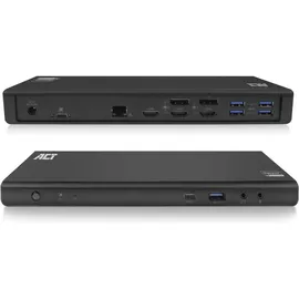 Act USB-C Triple 4K Dockingstation + USB Hub, Schwarz