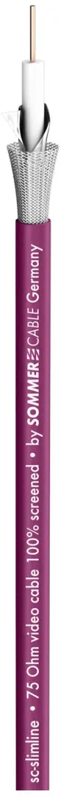 Videokabel SC-Slimline; 1 x 0,60; PVC Ø 4,20 mm; 75 O; violett