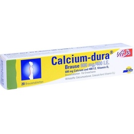 Mylan dura GmbH Calcium-dura Vit D3 Brause 600 mg/400 I.E. Brausetabletten 20 St.