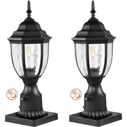 VEVOR 2x Außenleuchte Gartenleuchte Außenlampe Wegeleuchte E27 Standleuchte 39cm
