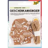 Folia Geschenkanhänger Weihnachten 12 St. Braun/Weiß