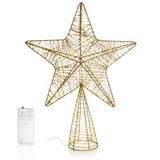 COM-FOUR Deko Stern 38 cm goldfarben