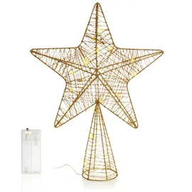 COM-FOUR Deko Stern 38 cm goldfarben