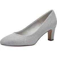 TAMARIS Damen Pumps mit Blockabsatz, metallic, 39 EU
