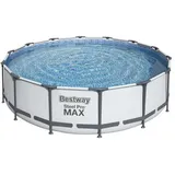 Bestway Poolset, Blau, Grau, Weiß, Metall, Kunststoff, Uni, 107 cm, Freizeit, Pools und Wasserspaß, Pools, Aufstellpools