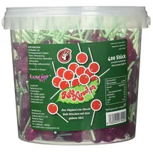 lollis Hirsch Rote Kirschen Lollies 400 rote Lutscher in einem Eimer 1200g