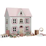 Little Dutch Holzpuppenhaus Little Dutch weiß rosa