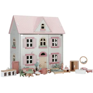 Little Dutch Holzpuppenhaus Little Dutch weiß rosa