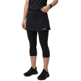Head Club 3/4 Tights Skort Women, schwarz, L