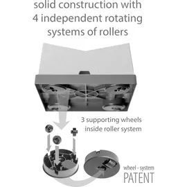 Prosperplast Mobile Saucer Square 36,6 x 36,6 x 6 cm Grau