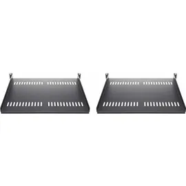 Startech Fachboden Stahl 40 cm schwarz 2 Stück